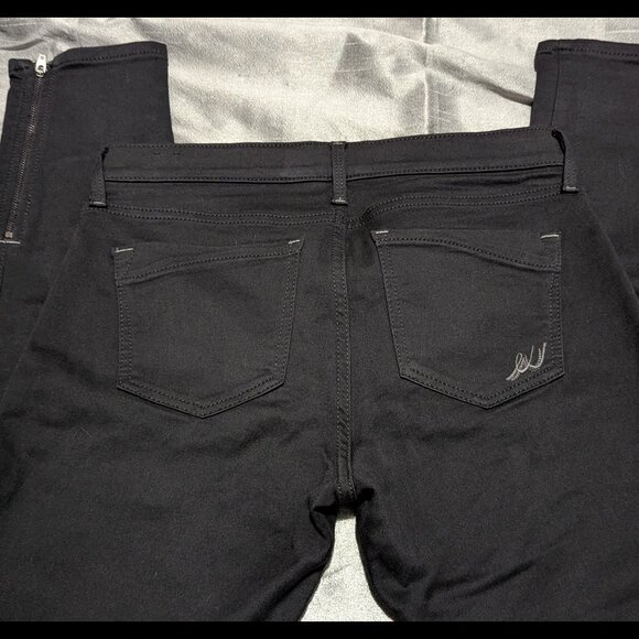 Express Jeans Stella Low Rise Extreme Stretch Zip Ankle Black 8R - Picture 3 of 5